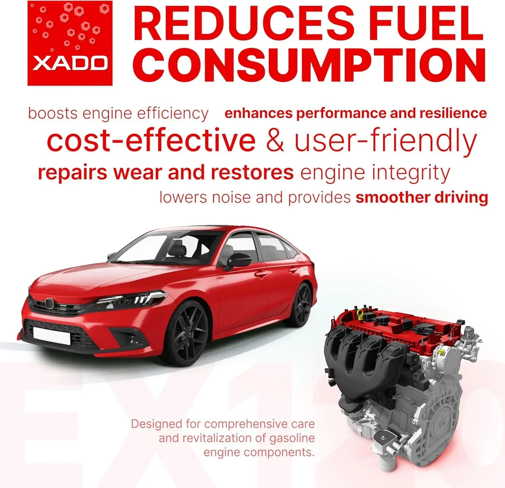 XADO EX120 Gas Engine Restoration Treatment 8ml – 3-Stage Cermet Rebuild for Turbo & Naturally Aspirated Engines