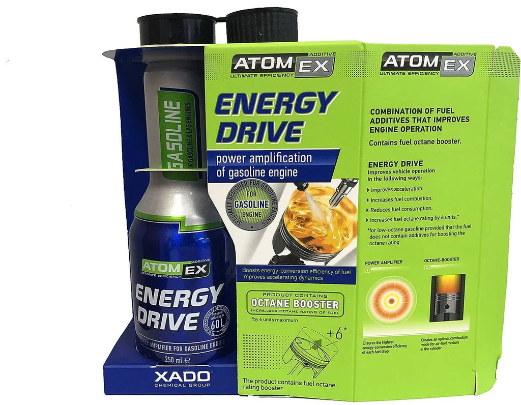 XADO Atomex Energy Drive 250ml Fuel System Additive for Gasoline Engines
